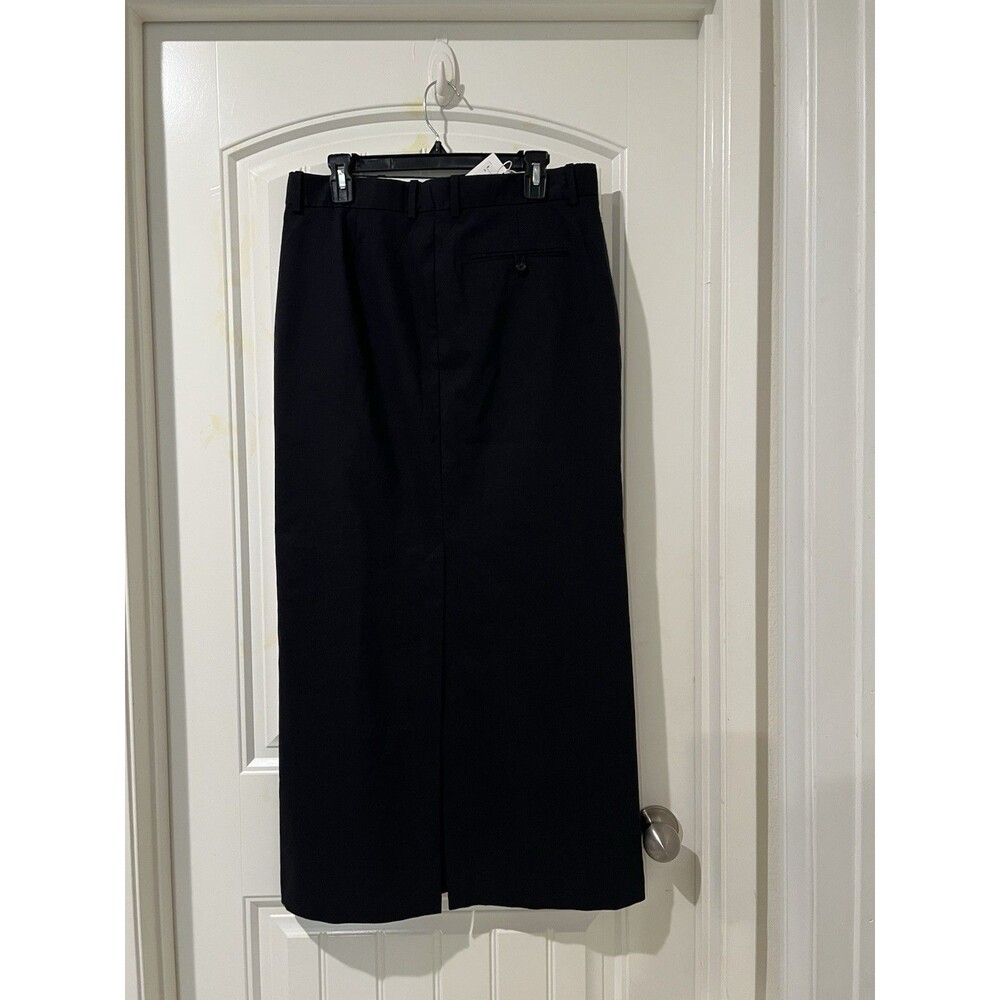 COS Tailored Linen-Blend Maxi Slit Skirt Size 8 Black Minimalist Classic NWT - Picture 5 of 13